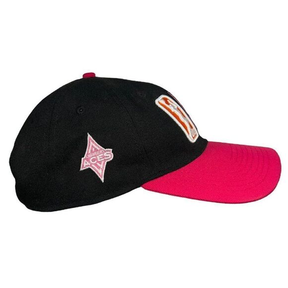 New Era 9Twenty Las Vegas Aces WNBA Breast Cancer Awareness Adjustable Hat Black - Picture 4 of 9
